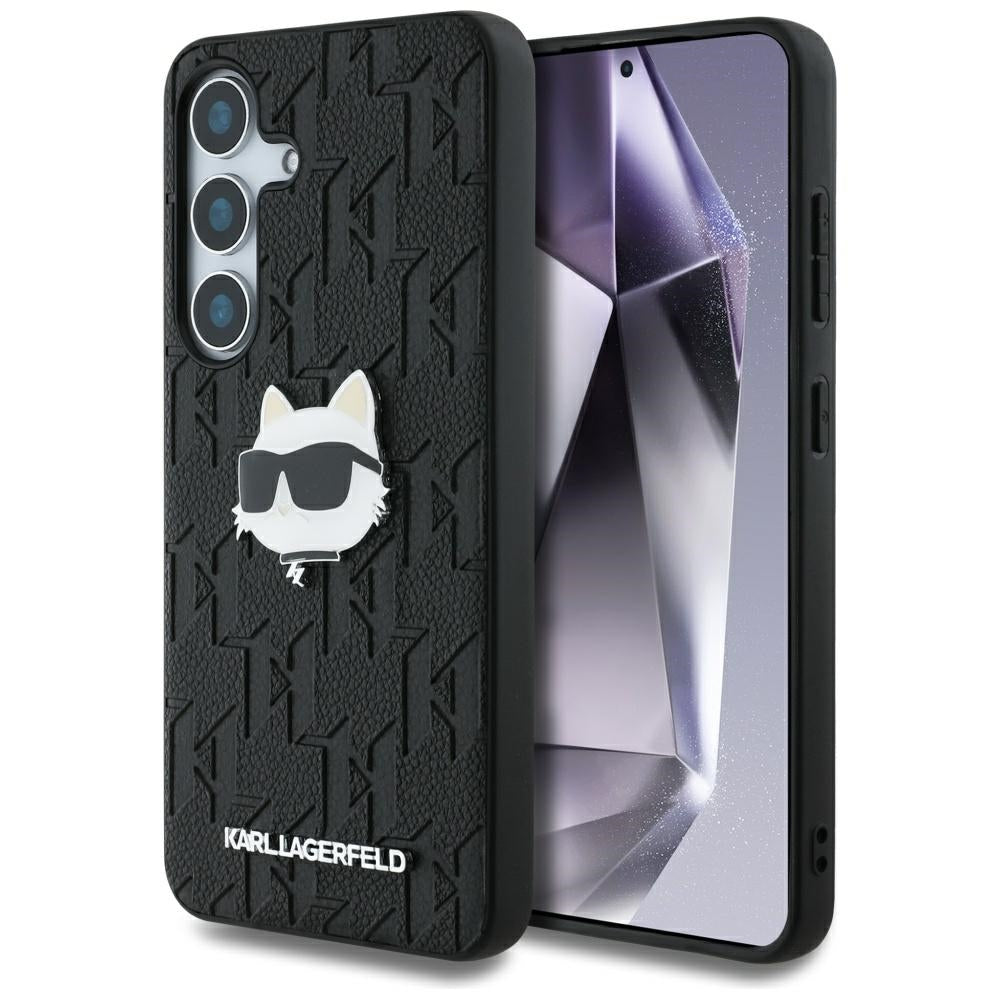 Θήκη για Samsung Galaxy S25 S931, Karl Lagerfeld, Monogram Choupette's Head, Μαύρη