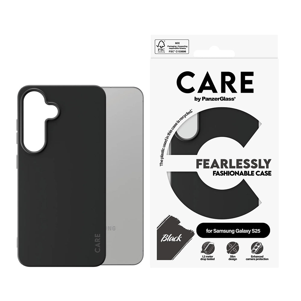 Θήκη για Samsung Galaxy S25 S931, PanzerGlass, Care Fashionable, Μαύρη