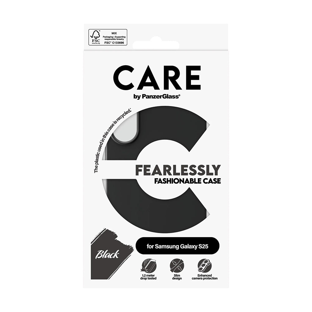 Θήκη για Samsung Galaxy S25 S931, PanzerGlass, Care Fashionable, Μαύρη