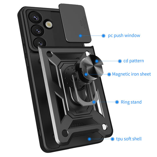 Θήκη για Samsung Galaxy S25 S931, Techsuit, CamShield, Μαύρο