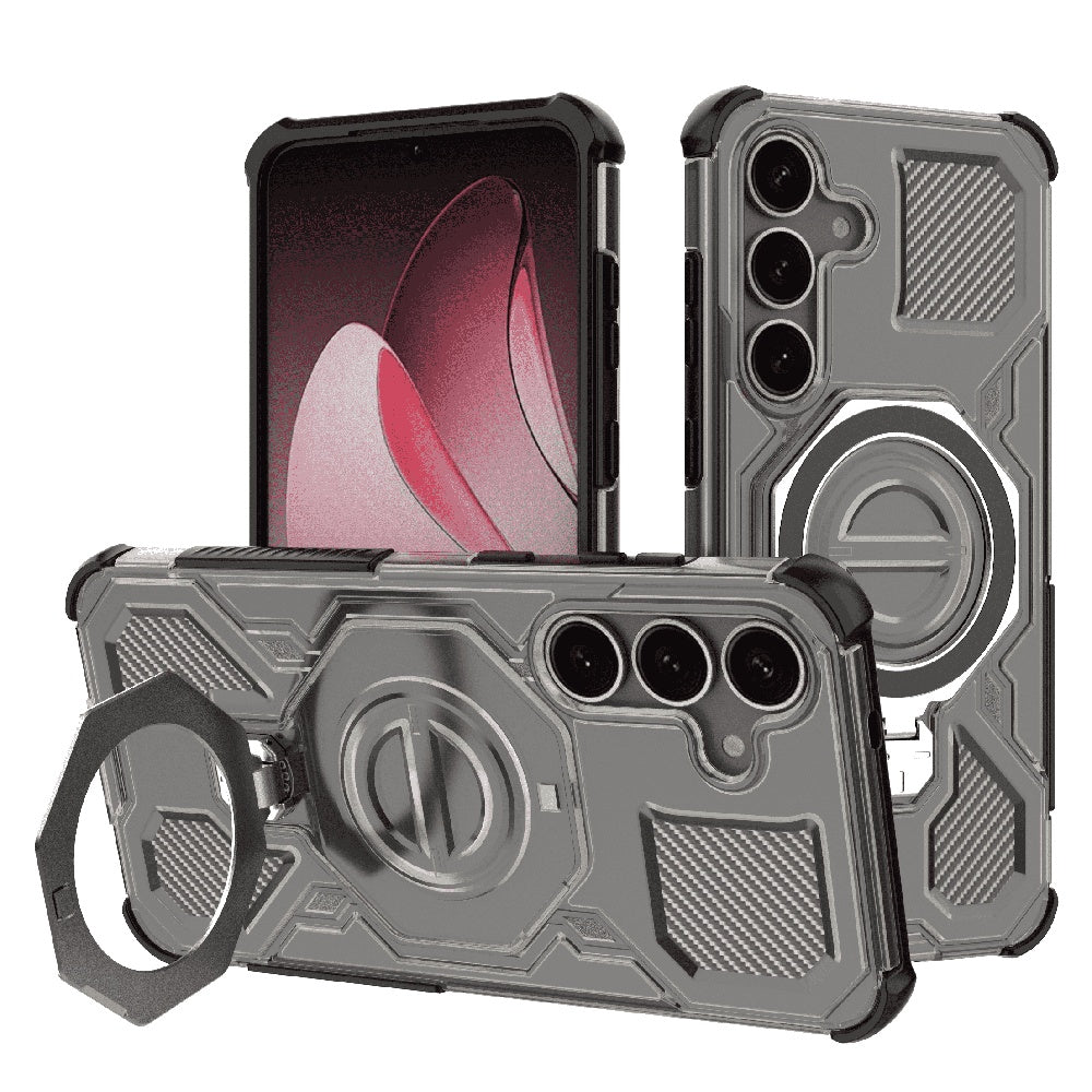 Θήκη για Samsung Galaxy S25 S931, Techsuit, Carbon Shield Pro, Καπνιστό
