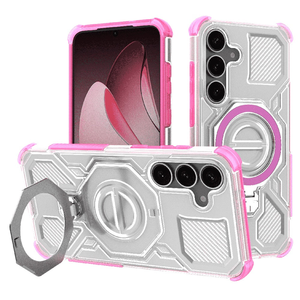 Θήκη για Samsung Galaxy S25 S931, Techsuit, Carbon Shield Pro, Ροζ