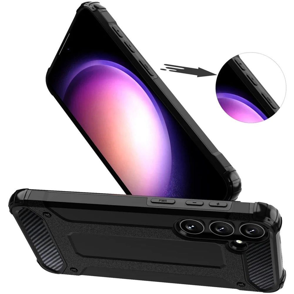 Θήκη για Samsung Galaxy S25 S931, Techsuit, Hybrid Armor, Μαύρη