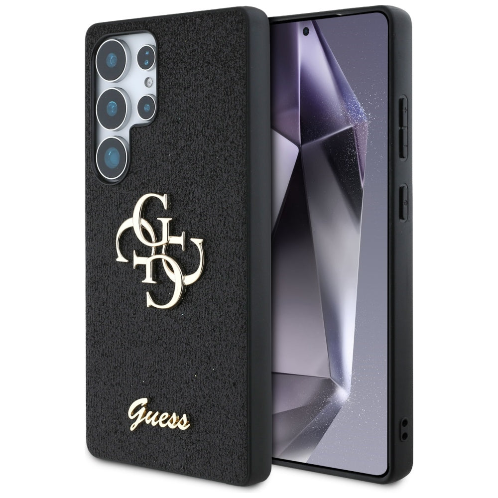 Θήκη για Samsung Galaxy S25 Ultra S938, Guess, Glitter Big 4G Script, Μαύρη