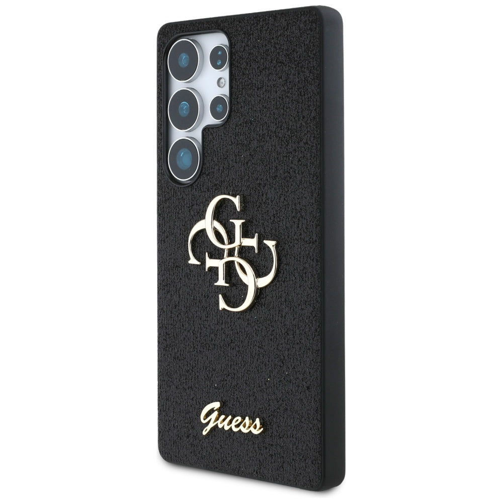Θήκη για Samsung Galaxy S25 Ultra S938, Guess, Glitter Big 4G Script, Μαύρη