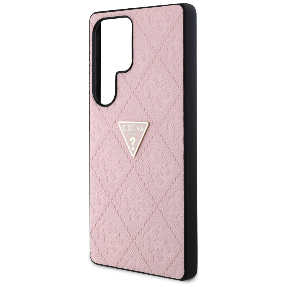 Θήκη για Samsung Galaxy S25 Ultra S938, Guess, Grained Hot Stamp 4G Triangle, Ροζ