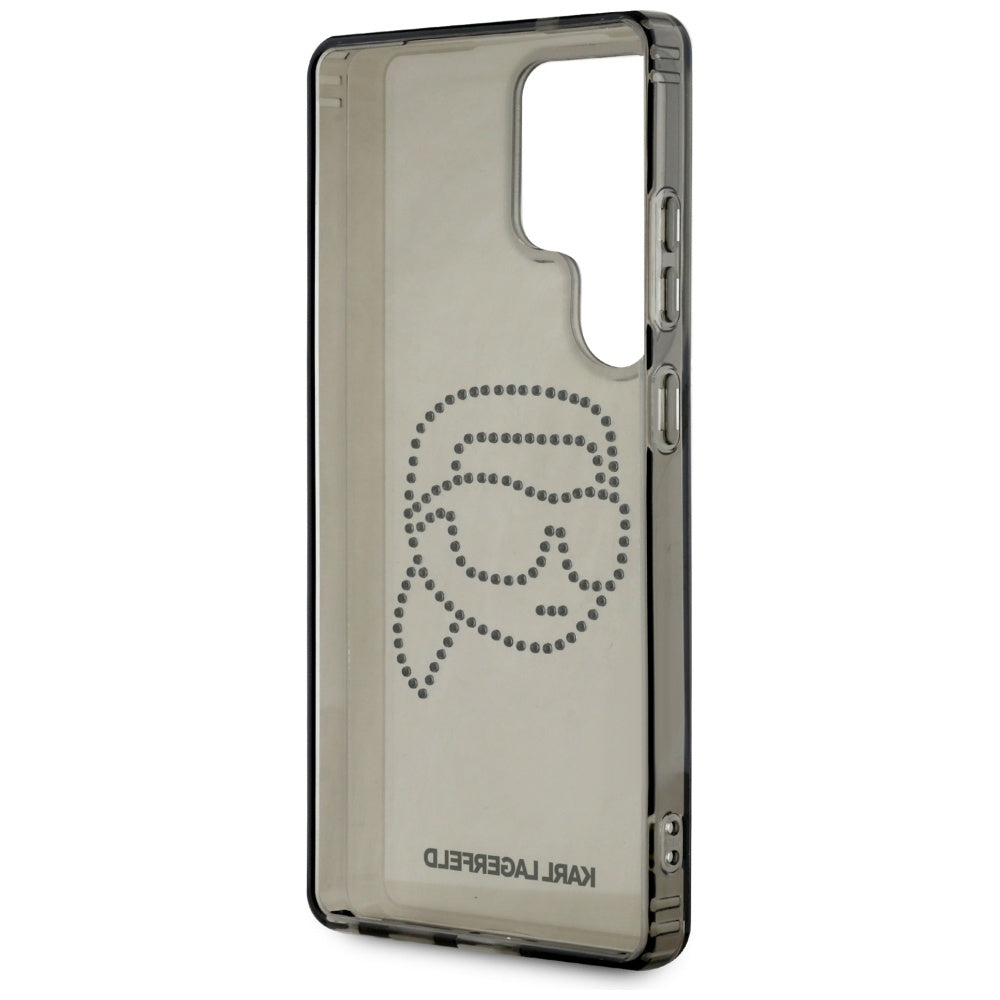 Θήκη για Samsung Galaxy S25 Ultra S938, Karl Lagerfeld, IML Rhinestones Karl's Head, Μαύρη