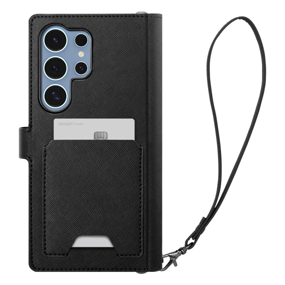 Θήκη για Samsung Galaxy S25 Ultra S938, Spigen, Wallet S, Μαύρη ACS09124