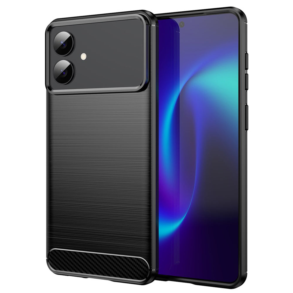 Θήκη για Samsung Galaxy S26 Edge, Techsuit, Καρμπόν, Μαύρη