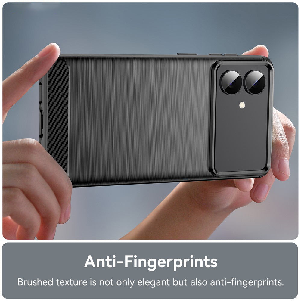 Θήκη για Samsung Galaxy S26 Edge, Techsuit, Καρμπόν, Μαύρη
