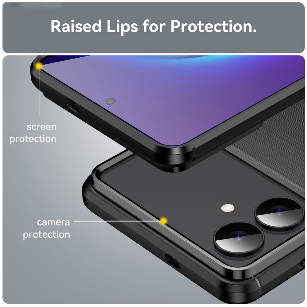 Θήκη για Samsung Galaxy S26 Edge, Techsuit, Καρμπόν, Μαύρη