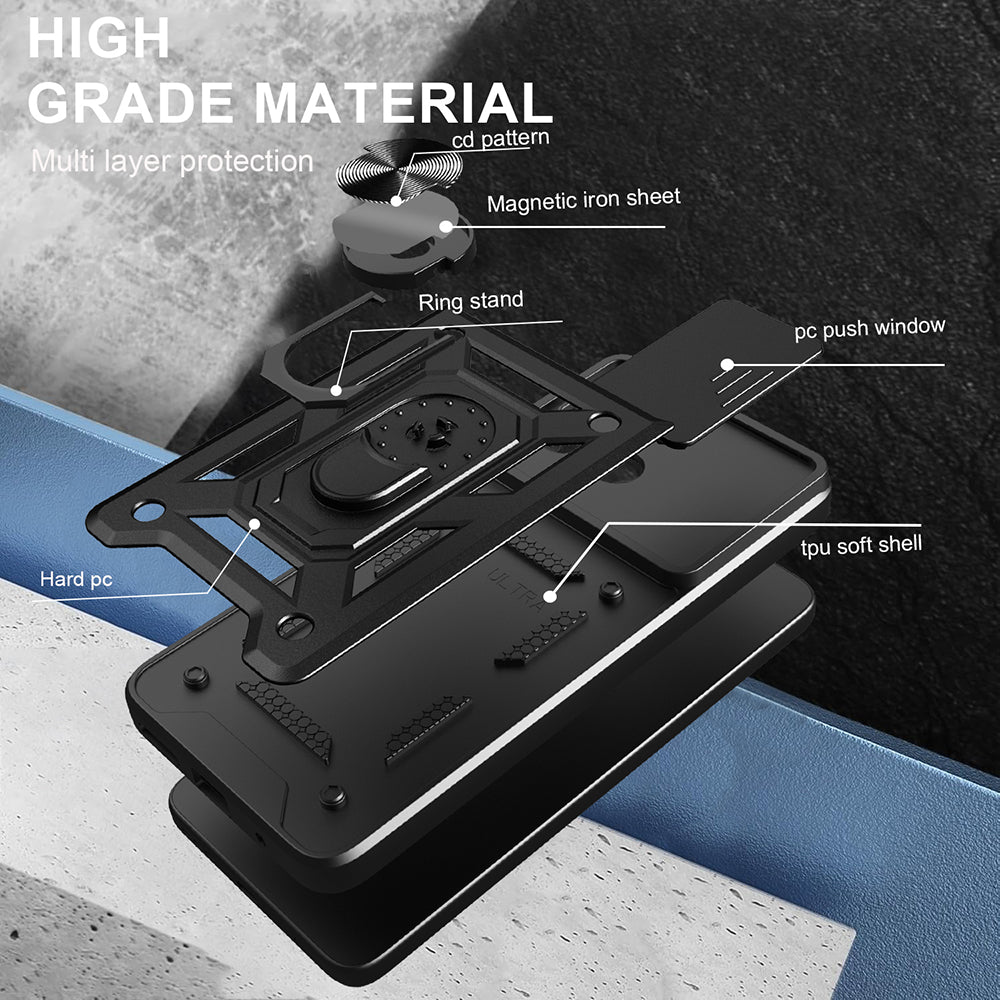 Θήκη για Samsung Galaxy S26 FE S741 / S25 FE, Techsuit, CamShield, Μαύρη
