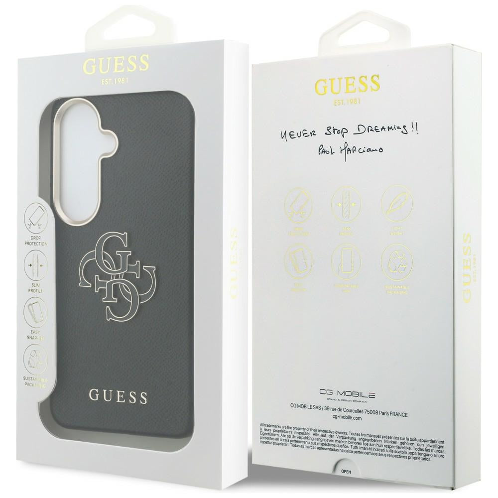 Θήκη για Samsung Galaxy S26 S942, Guess, 4G Grained Big and Classic Logo, Μαύρη