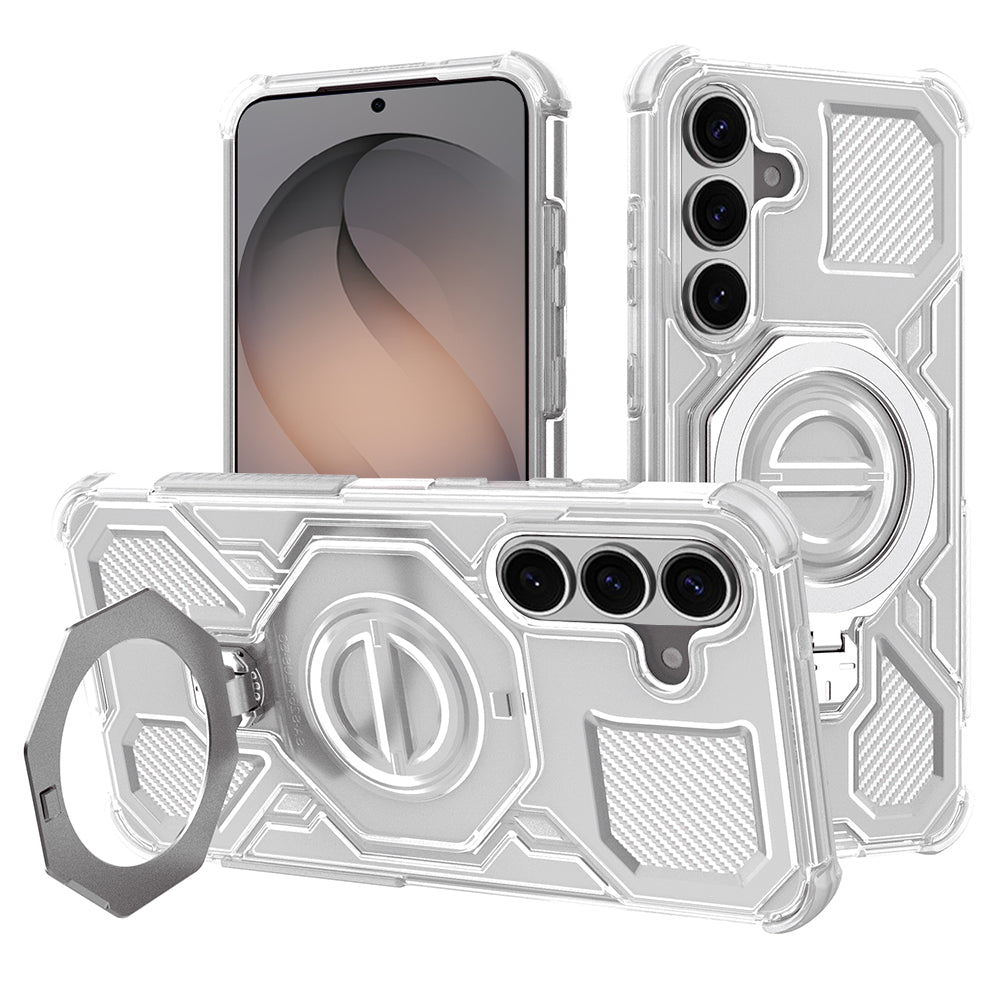 Θήκη για Samsung Galaxy S26 S942, Techsuit, Carbon Shield Pro, Λευκή