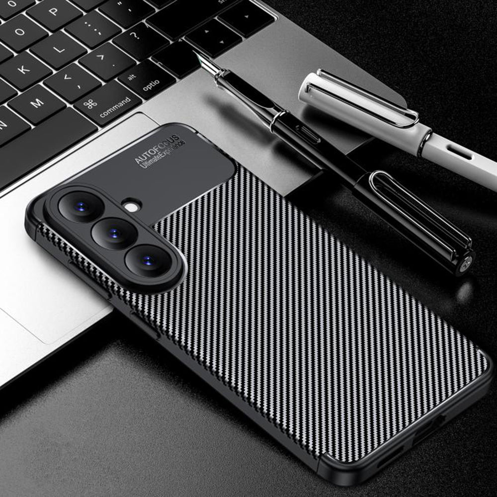 Θήκη για Samsung Galaxy S26 S942, Techsuit, CarbonFiber, Μαύρη