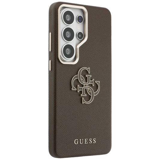 Θήκη για Samsung Galaxy S26 Ultra S948, Guess, 4G Grained Big and Classic Logo, Καφέ