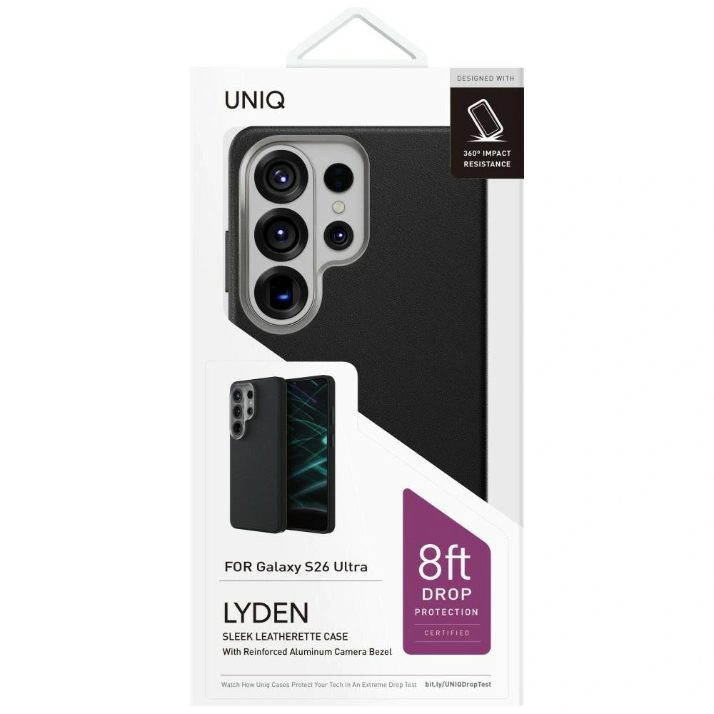 Θήκη για Samsung Galaxy S26 Ultra S948, UNIQ, Lyden Leatherette, Μαύρη