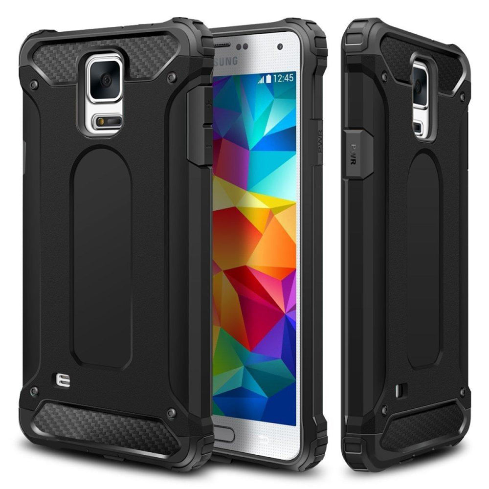 Θήκη για Samsung Galaxy S5 G900, Techsuit, Hybrid Armor, Μαύρη