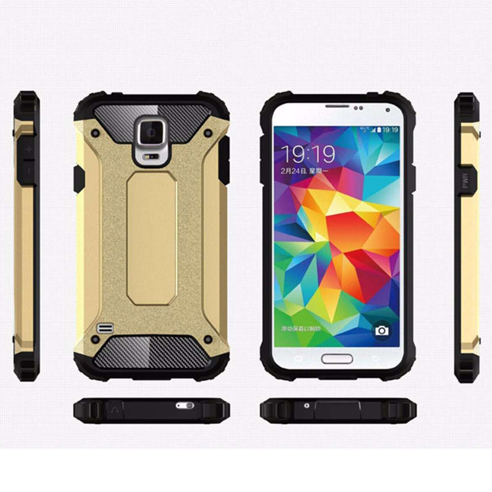 Θήκη για Samsung Galaxy S5 G900, Techsuit, Hybrid Armor, Μαύρη