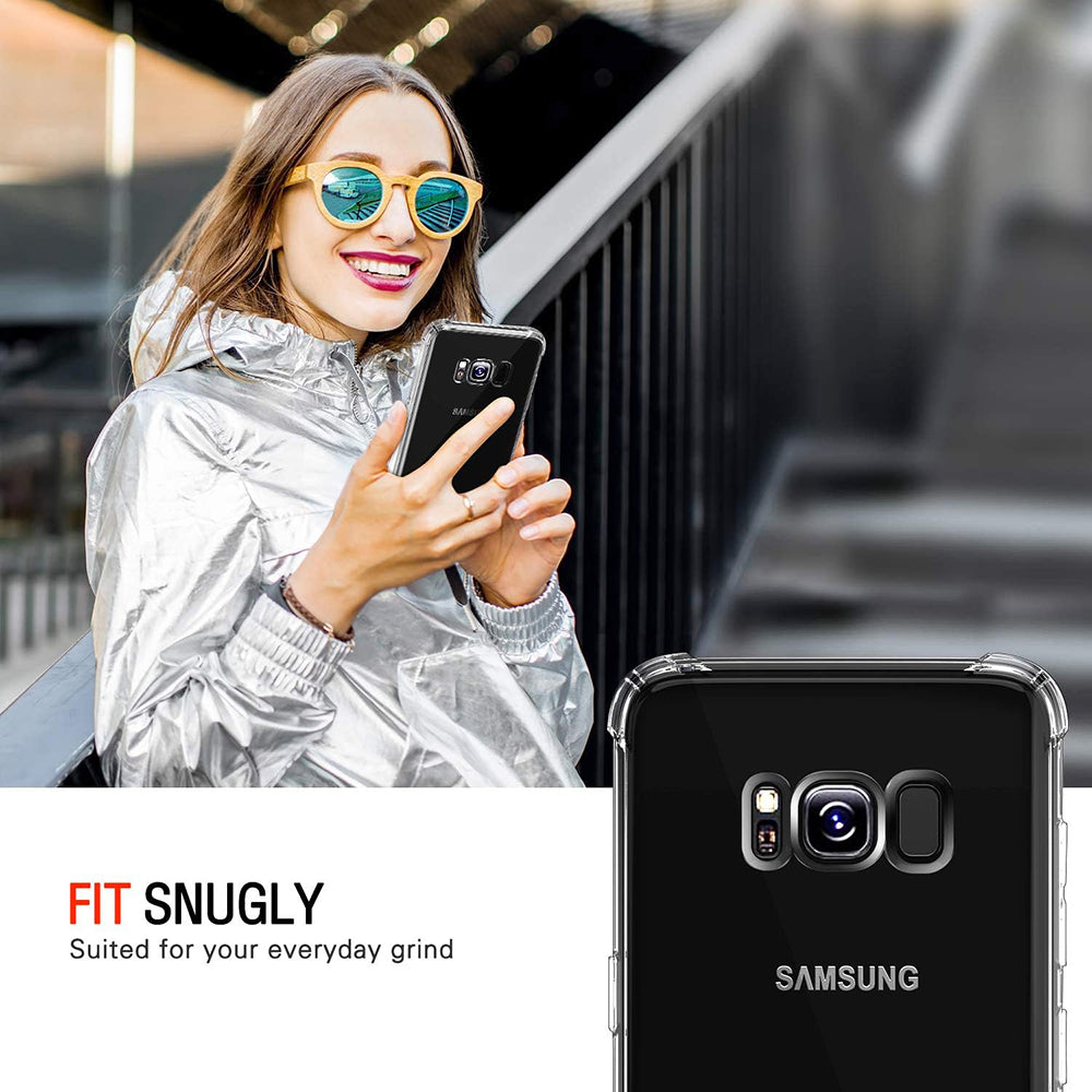 Θήκη για Samsung Galaxy S8+ G955, Techsuit, Ανθεκτική σε Κρούσεις Διαφανής, Διάφανη