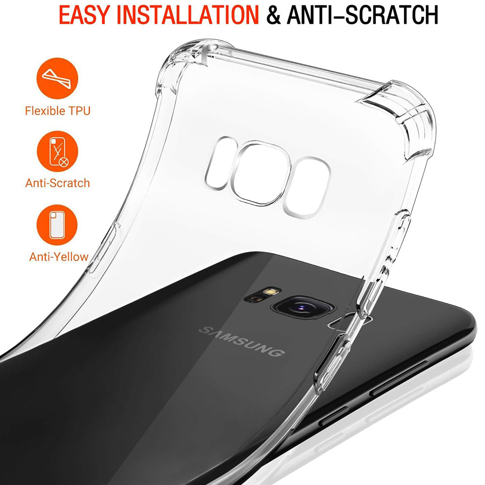 Θήκη για Samsung Galaxy S8+ G955, Techsuit, Ανθεκτική σε Κρούσεις Διαφανής, Διάφανη