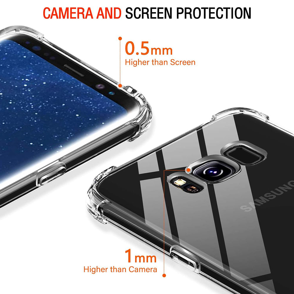 Θήκη για Samsung Galaxy S8+ G955, Techsuit, Ανθεκτική σε Κρούσεις Διαφανής, Διάφανη