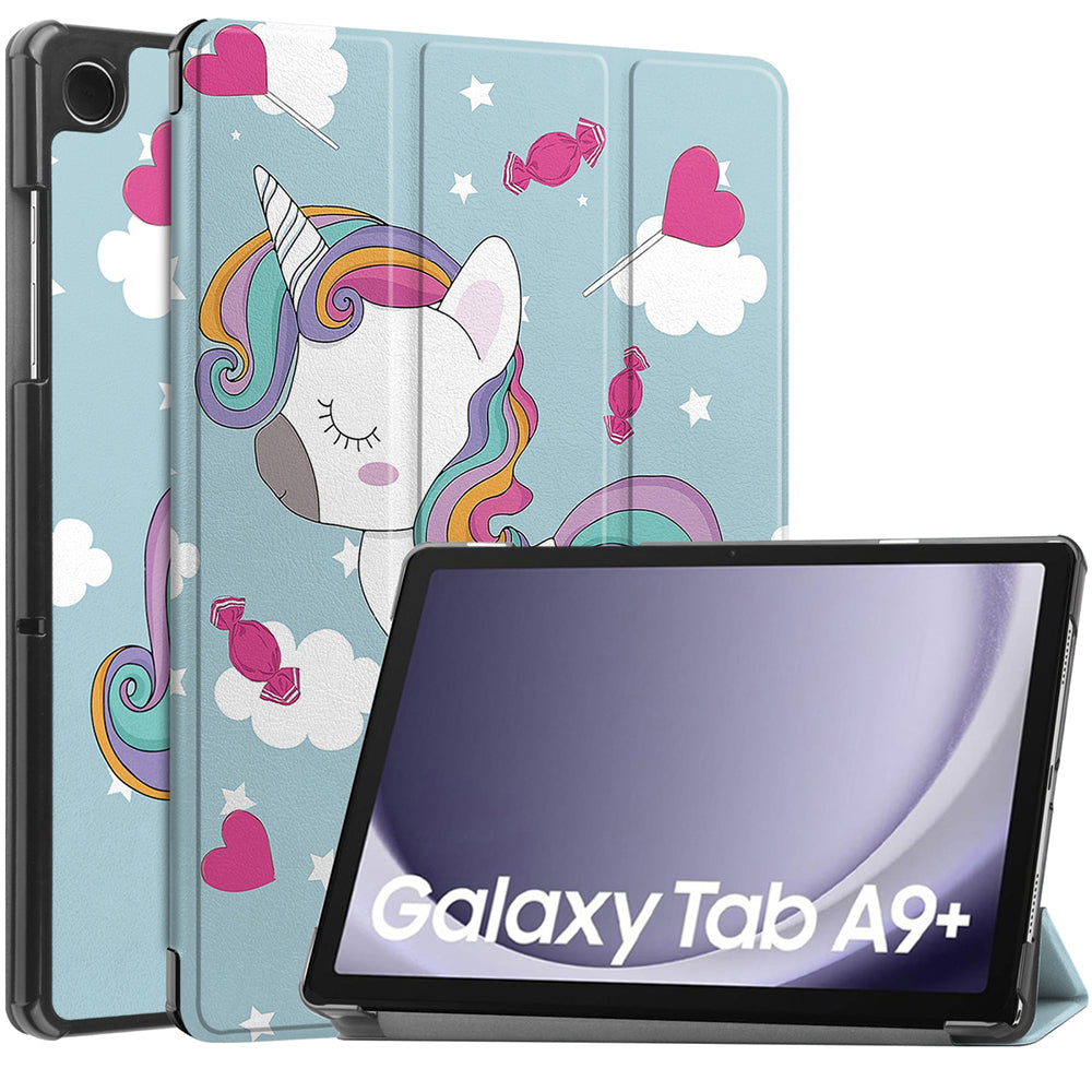 Θήκη για Samsung Galaxy Tab A9+, Techsuit, FoldPro Unicorn, Πολύχρωμο
