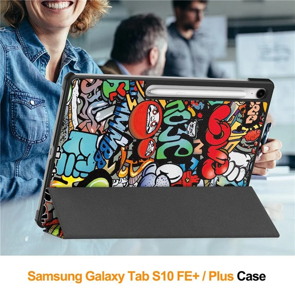 Θήκη για Samsung Galaxy Tab S10 FE+, Techsuit, FoldPro Urban Vibe, Πολύχρωμο