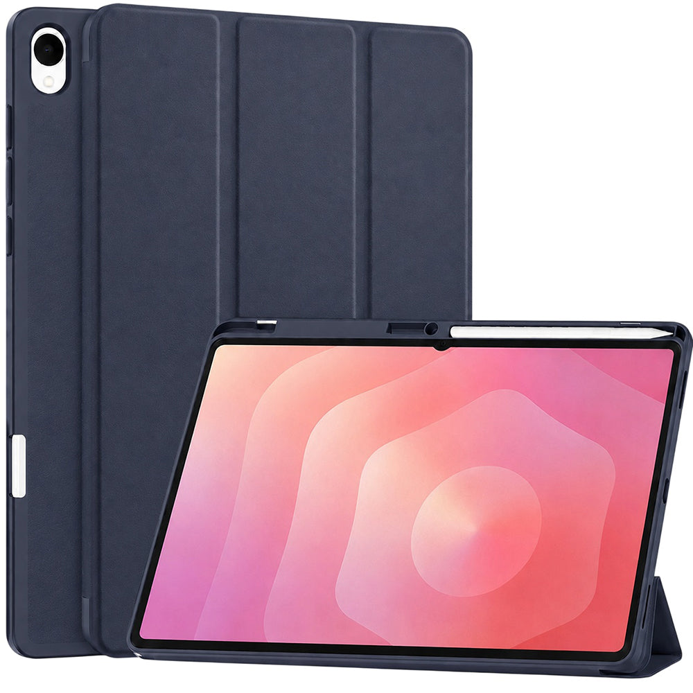 Θήκη για Samsung Galaxy Tab S12 Plus, Techsuit, Flex Trifold, Σκούρο Μπλε