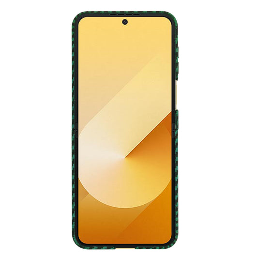 Θήκη για Samsung Galaxy Z Flip7 FE F761 / Z Flip6 F741, Techsuit, Carbonite FiberShell, Πράσινο