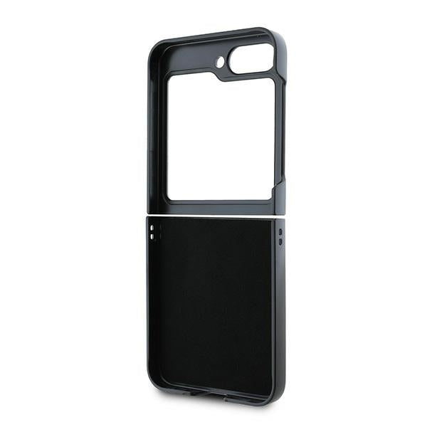 Θήκη για Samsung Galaxy Z Flip7 FE F761 / Z Flip6 F741, Karl Lagerfeld, Saffiano Karl & Choupette Metal, Μαύρη