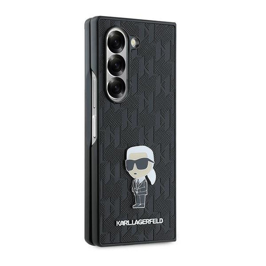 Θήκη για Samsung Galaxy Z Fold6 F956, Karl Lagerfeld, Saffiano Monogram Ikonik, Μαύρη