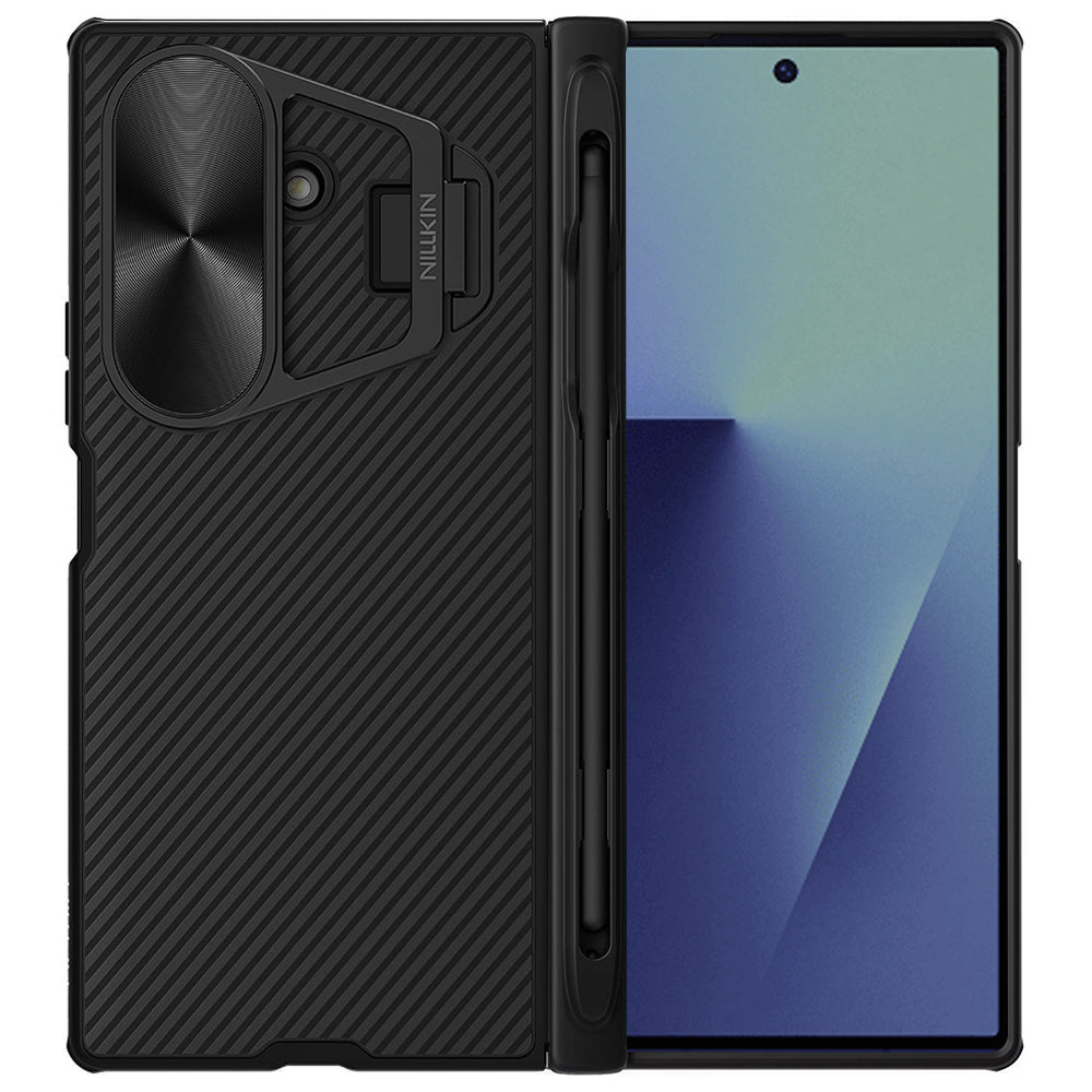 Θήκη για Samsung Galaxy Z Fold7 F966, Nillkin, CamShield Prop με Μεταλλικό Κάλυμμα Φακού και Θήκη για S-Pen, Μαύρη