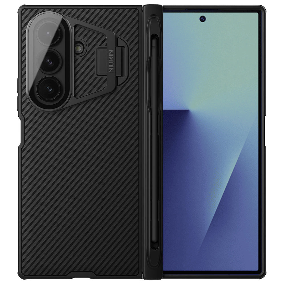 Θήκη για Samsung Galaxy Z Fold7 F966, Nillkin, CamShield Prop με Διαφανές Κάλυμμα Φακού και Θήκη για S-Pen, Μαύρο