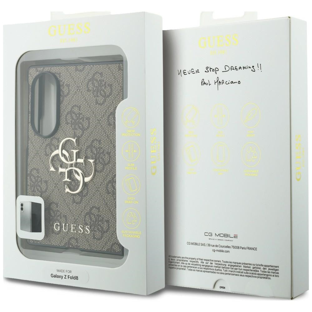 Case for Samsung Galaxy Z Fold8 F971, Guess, 4G Big Logo, Brown