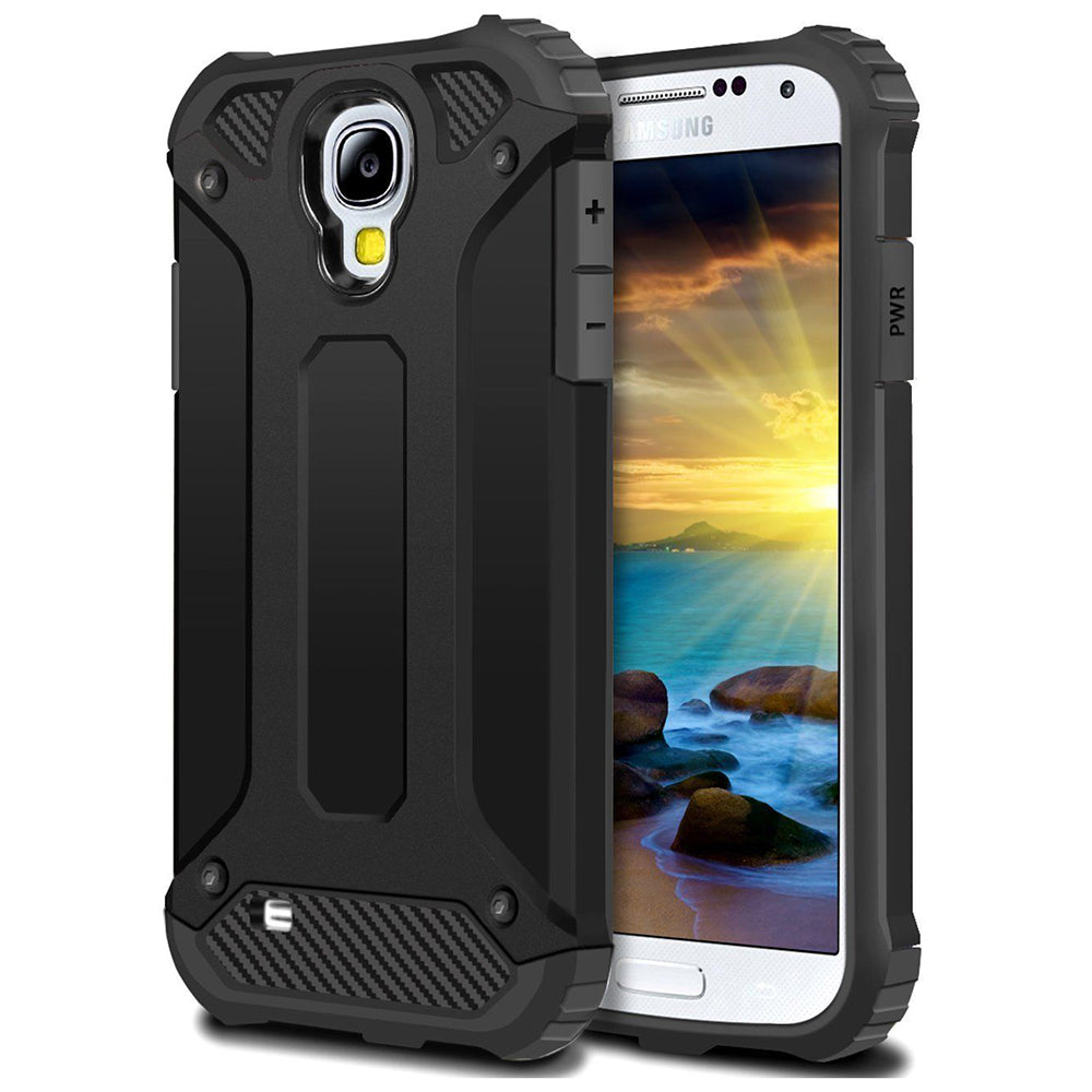 Θήκη για Samsung I9500 Galaxy S4, Techsuit, Hybrid Armor, Μαύρη
