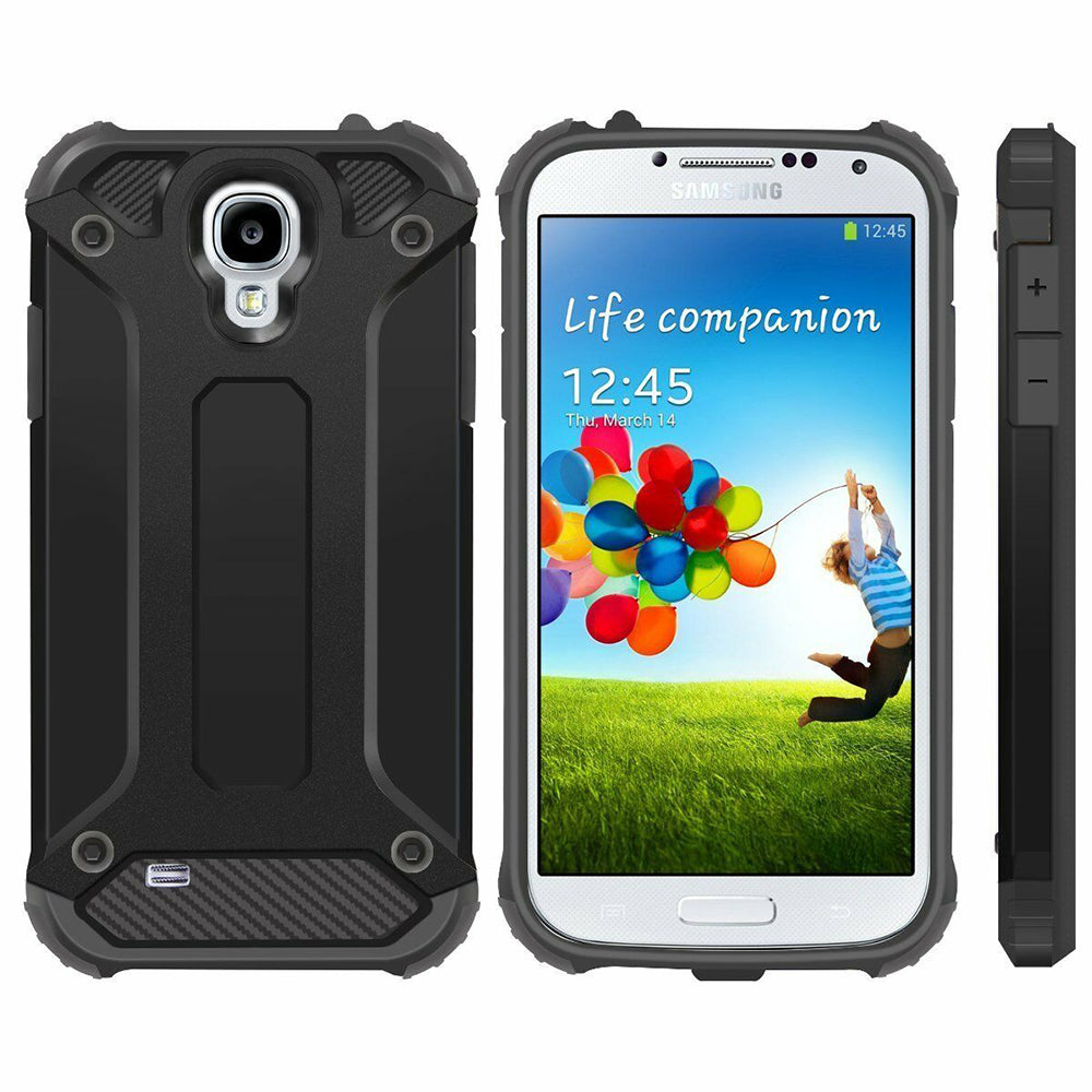 Θήκη για Samsung I9500 Galaxy S4, Techsuit, Hybrid Armor, Μαύρη