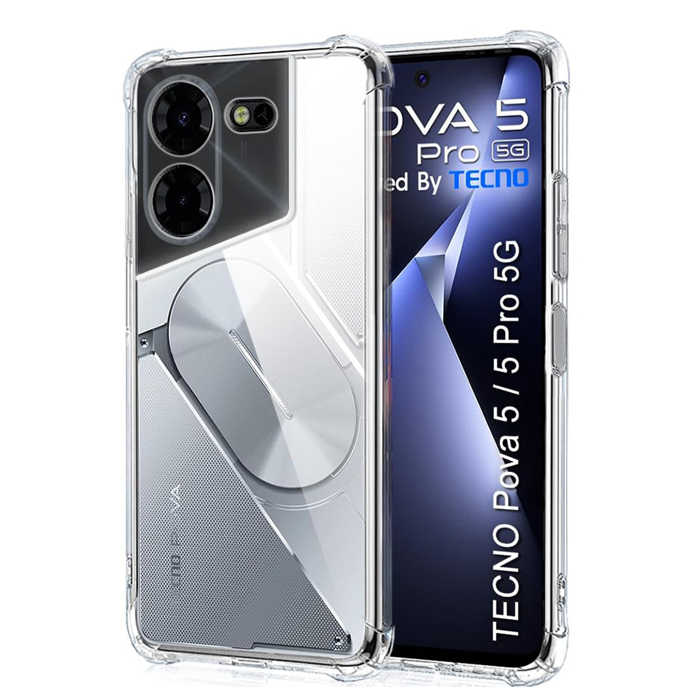 Θήκη για Tecno Pova 5 Pro, Techsuit, Ανθεκτική σε Κρούσεις Διαφανής, Διάφανη