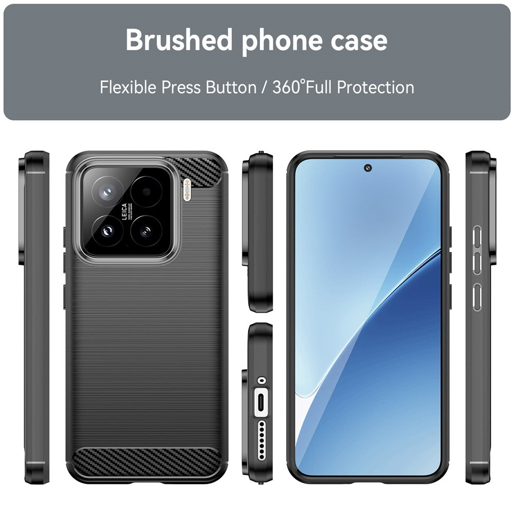 Θήκη για Xiaomi 15T Pro, Techsuit, Καρμπόν, Μαύρη