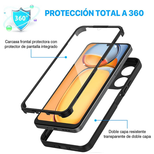 Θήκη για Xiaomi Poco C65 / Redmi 13C, Techsuit, ColorVerse 360, Μαύρο