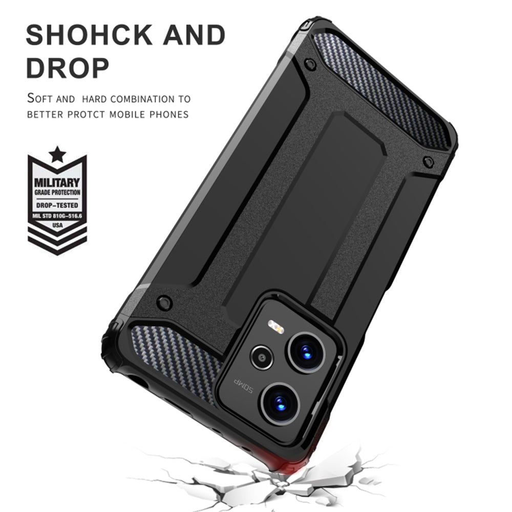Θήκη για Xiaomi Poco C65 / Redmi 13C, Techsuit, Hybrid Armor, Μαύρη