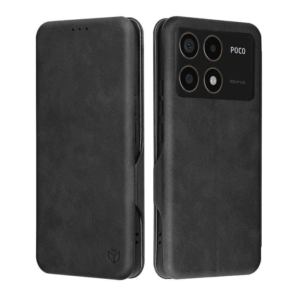 Θήκη για Xiaomi Poco F6 Pro, Techsuit, Safe Wallet Plus, Μαύρο