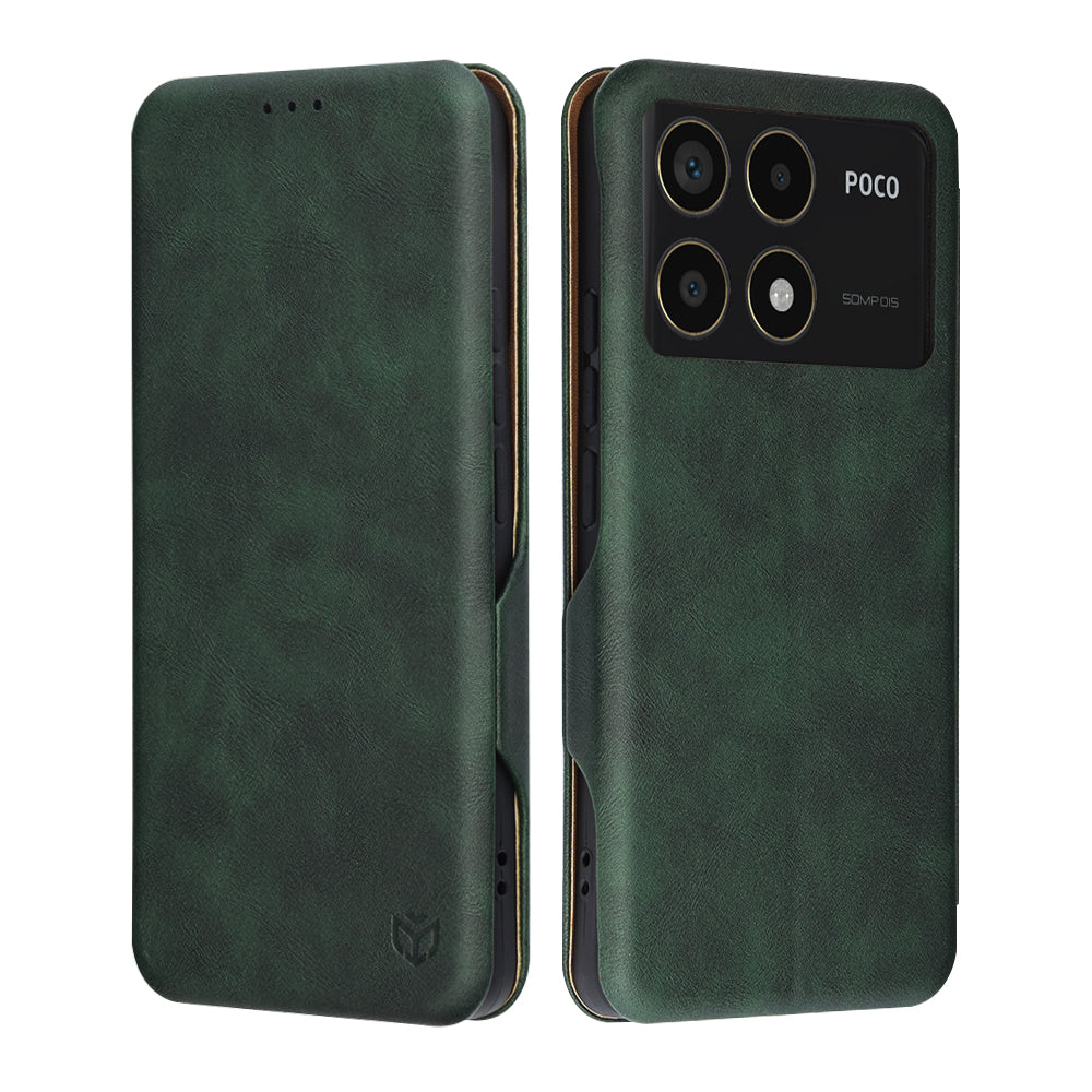 Θήκη για Xiaomi Poco F6 Pro, Techsuit, Safe Wallet Plus, Πράσινο