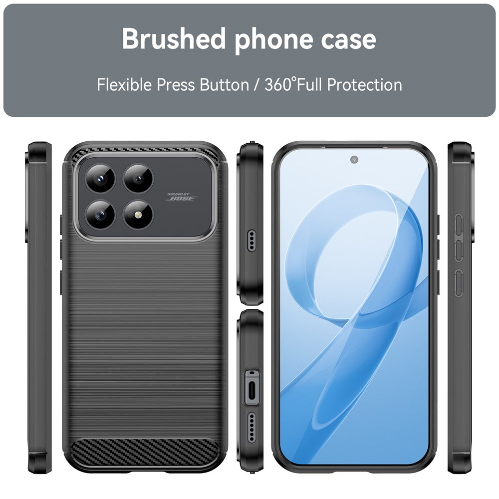 Θήκη για Xiaomi Poco F8 Pro, Techsuit, Καρμπόν, Μαύρη
