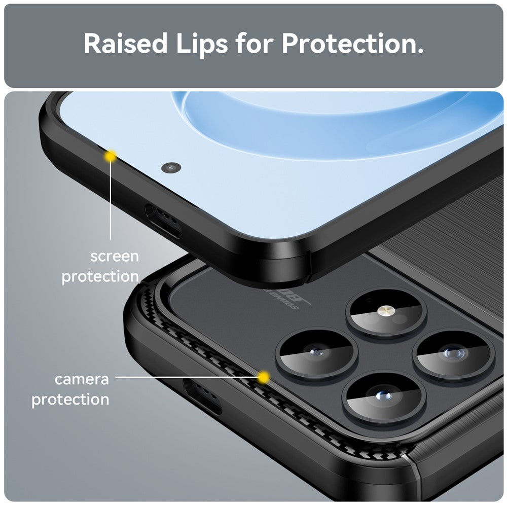 Θήκη για Xiaomi Poco F8 Pro, Techsuit, Καρμπόν, Μαύρη