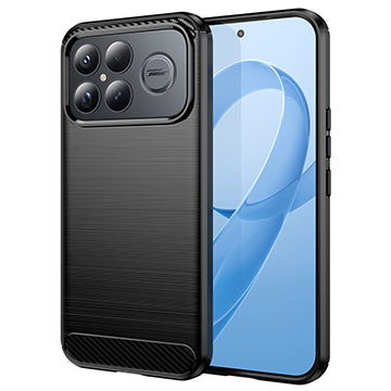 Θήκη για Xiaomi Poco F8 Ultra, Techsuit, Καρμπόν, Μαύρη