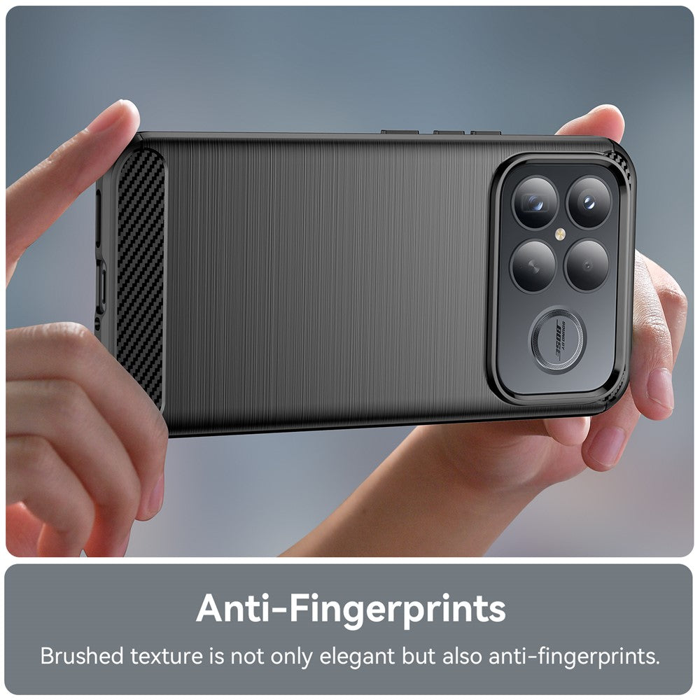 Θήκη για Xiaomi Poco F8 Ultra, Techsuit, Καρμπόν, Μαύρη