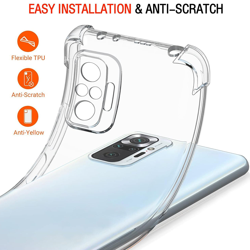 Θήκη για Xiaomi Poco M5s / Redmi Note 10S / Note 10, Techsuit, Ανθεκτική σε Κρούσεις Διαφανής, Διάφανη