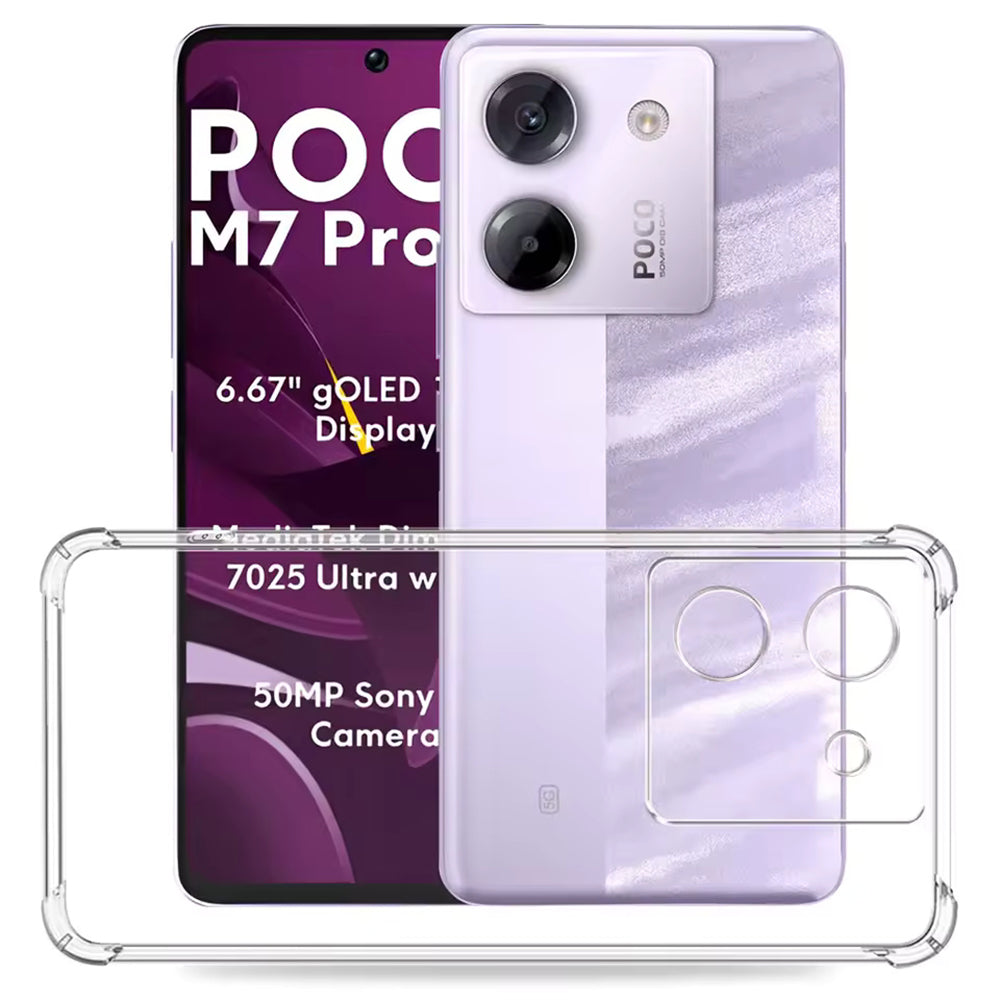 Θήκη για Xiaomi Poco M7 Pro 5G, Techsuit, Ανθεκτική σε Κρούσεις Διαφανής, Διάφανη