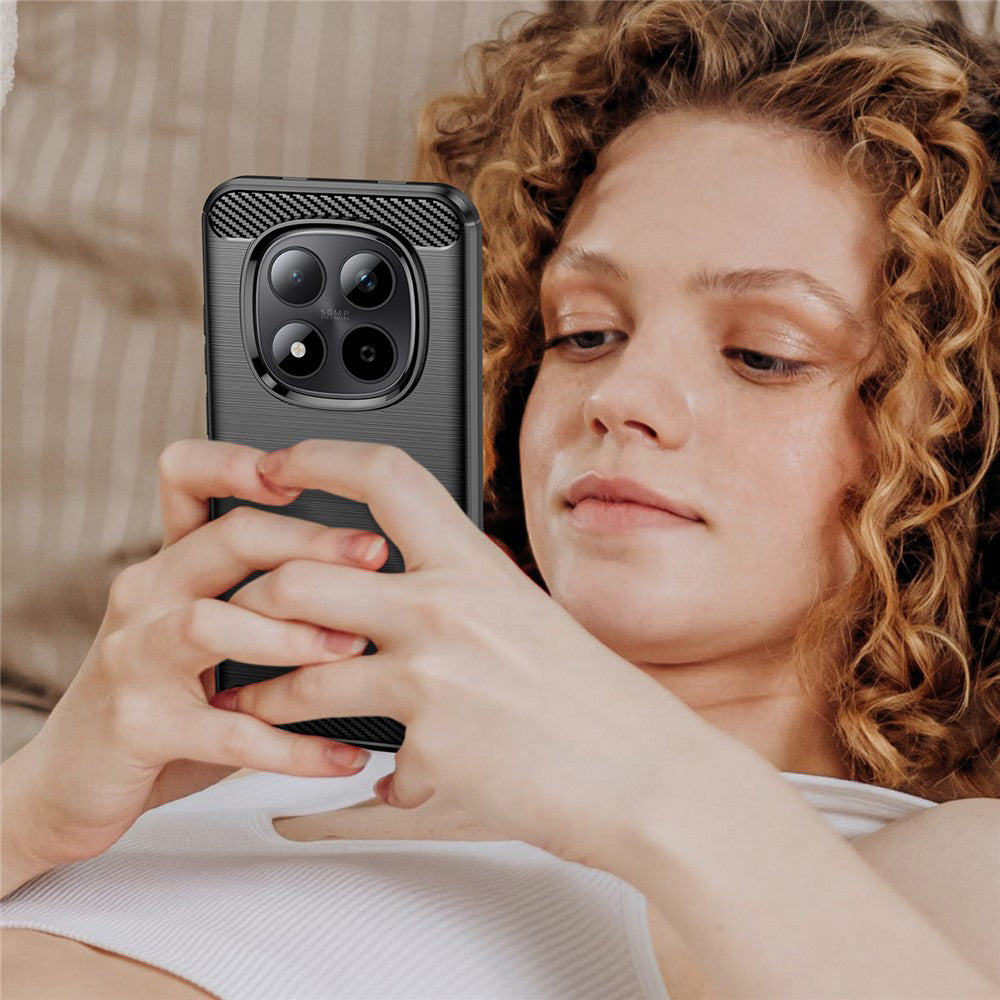 Θήκη για Xiaomi Poco M8 Pro / Redmi Note 15 Pro+ 5G, Techsuit, Καρμπόν, Μαύρη